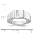 thumbnail image 3 of 14K White Gold Ring Band Men's Diamond Round, 3 of 3