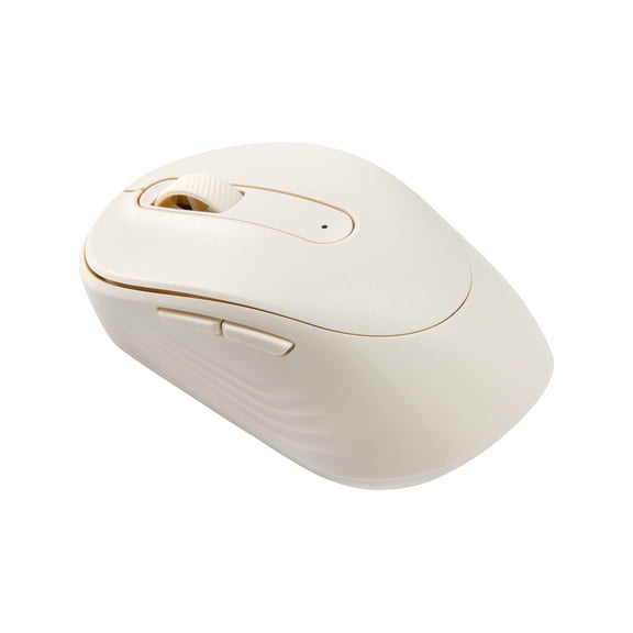 Onn Silent Wireless 5-Button Mouse with 1600 DPI and USB Nano Receiver, Vanilla Dream