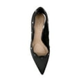 thumbnail image 5 of Jewel Badgley Mischka Eleni Satin Pointed Toe Scallop Pumps, 5 of 7