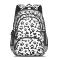 thumbnail image 2 of Paw Prints and Bones Backpack for School,Cute School Bag,Schoolbag with Adjustable Shoulder Straps & Padded Back,16.9 Inch, 2 of 5