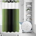 thumbnail image 2 of No Hook Shower Curtain, Dark Sea Green Black Ombre Shower Curtains for Bathroom with See Through Top Window, Modern Gradient Abstract Art Waterproof & Washable Bath Curtain Stand Up Stall 36"x72", 2 of 9