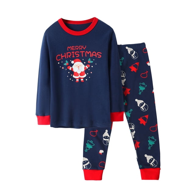 2024 Pyjamas pour Tout-Petits Garçons Filles Imprimé Mignon Manches Longues Ensemble de Pantalons de Survêtement Garçons Taille 6 Pantalons de Survêtement Rouges Garçons Taille 12 Pantalons de Survêtement Jeunes Garçons Taille 6-7 Jogger Pantalons Garçons