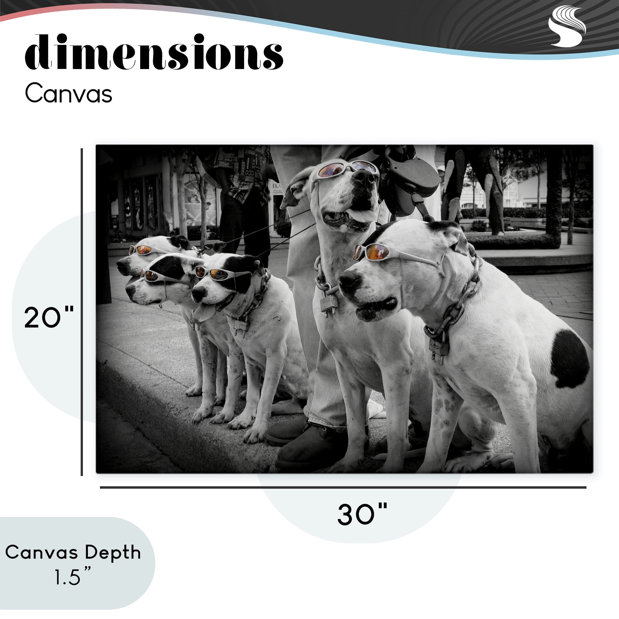 Stupell Industries Afternoon Stroll Pups Canvas Wall Art, design by Scott Henderson