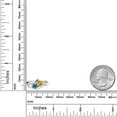 thumbnail image 3 of Gem Stone King 1.25 Cttw Yellow Citrine and Blue Moissanite 925 Silver and 10K Yellow Gold Ring | Round 5MM (Size 7), 3 of 5
