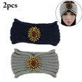 thumbnail image 1 of 2PCS Femmes Bandeau Mode Tricoté Faux Bijoux Bande de Cheveux Tête Wrap, 1 of 8