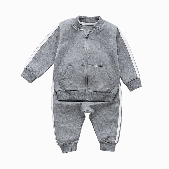 HCNTES Baby Boy Winter Clothes Toddler Boy Fall Clothes 2T 3T 4T 5T Outfits Winter Long Sleeve Knitted Cotton Tops Pants Sets Contrast Color