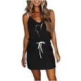 thumbnail image 2 of Fankiway Robe Décontractée d'Été pour Femmes Mode Taille Imprimée avec Poches Camis Sans Manches Col en V Robes de Plage Grande Taille, 2 of 4