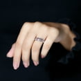 thumbnail image 4 of Rosec Jewels Vintage Inspired Ring for Women, Created Ruby Band Ring (AAAA Quality), 10K White Gold, US 10.00, 4 of 8