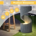 thumbnail image 3 of Magic Union Outdoor S-Shaped Water Fountain, Spiral Waterfall Indoor Fountain Outside Garden Decor with LED Lights & Pump, Curved Patio Resin Fountains for Yard, Deck, Porch and Home Decorations, 3 of 8