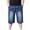 hgg002-Blue, variant on Men's Big and Tall Jean Shorts Elastic Waisted Baggy Jorts Drawstring Plus Size Relaxed Fit Denim Shorts