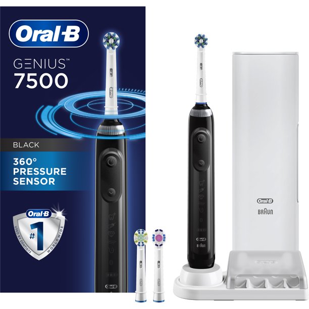 OralB Pro Genius 7500 Electric Toothbrush, Rechargeable, Black