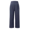 thumbnail image 4 of JIAYUE Women's Pants Ankle-Length High Waist Wide Leg Trousers Stretch Comfortable Elastic Waist Flowy Business Palazzo Casual Bottoms For Women, 4 of 5