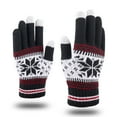 thumbnail image 5 of Skpblutn Glove Snowflake Printing , Creative And Able Mobile Phone With Screen , Thick And Adult Men'S And Women'S Knitted Warm Gloves Black One Size, 5 of 6