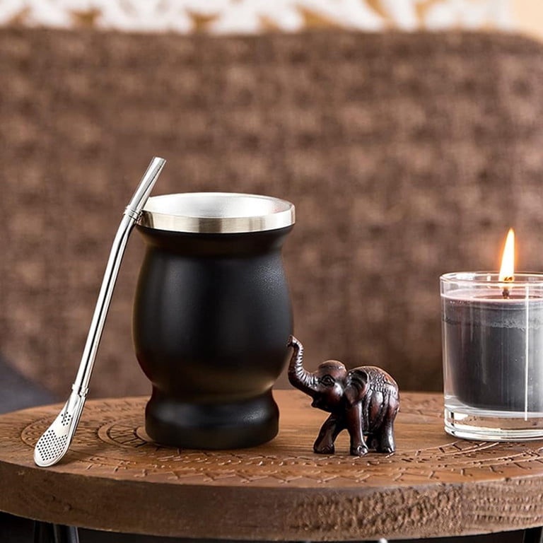 Homelife Yerba Mate Cup Set Double Wall Stainless Steel Gourd