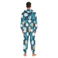 thumbnail image 4 of FORMRS Onesies Pajama for Adults Unisex Hoodie Winter Jumpsuit One Piece Sleepwear, Sizes S-2XL, Blue White Geometric Patterns, 4 of 7