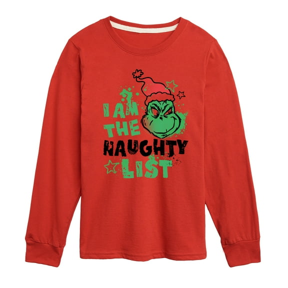 Dr. Seuss The Grinch - Christmas - I Am The Naughty List - Toddler & Youth Long Sleeve Graphic T-Shirt