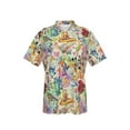 thumbnail image 2 of Disney Character Doodles Hawaiian Shirt, Men's Vacation Button Up Shirt with Pocket, Summer Beach Shirt, 2 of 6