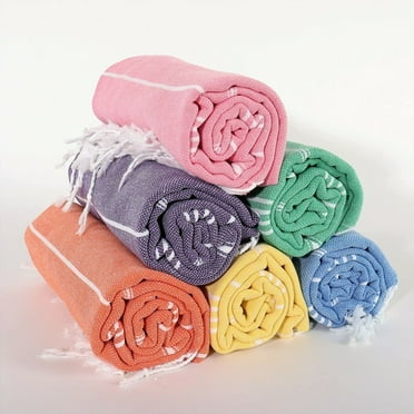 Beach Towels Oversized 39x71 | Turkish Beach Towel | Quick Dry, Sand Free, Soft, Absorbent, Lightweight, Compact Travel Towel | Large Pool Towels | Turkish Bath Towels Set of 6