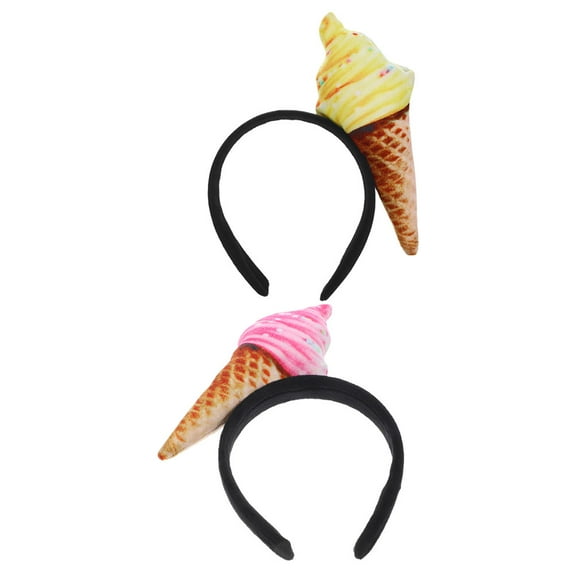 COSMOBETTY Headbands For Women's Hair Ice Cream Headband Pink 2Pcs Fashionable Birthday Dress Up
