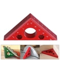 thumbnail image 4 of Règle d'Angle en Alliage d'Aluminium, Mesure de Hauteur, Outil de Menuiserie Rouge, 4 of 9