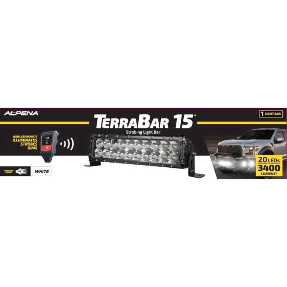 Alpena Terrabar LED Light 15", 12V System, Alloy, Stainless Steel