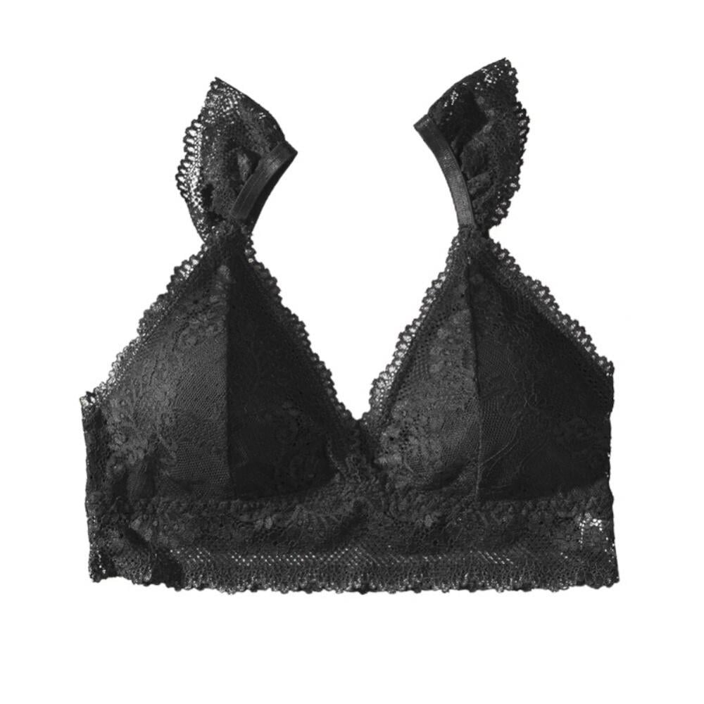 French Seamless Deep V Seamless Lace Bra Ladies Wireless Push Up Thin