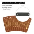 thumbnail image 4 of Uxcell 30pcs Handmade PU Leather Label Sew on Embossed Tag Embellishment 2.17"L Jeans Bags Shoes Hat Brown Gold, 4 of 6