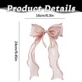 thumbnail image 3 of French Silky Bow Curtain Tiebacks, Lace Ribbon Curtain Ties and No-Drill Holdbacks for Sheer Drapes, Bedrooms, Nurseries, Canopies and Wedding Decor, 3 of 5