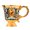 Golden Blue, variant on Medieval Metal Embossing Shot Glass Engraving Gemstones Wine Drinking Cup Chalices Goblet with Handle For Gatherings