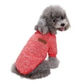 thumbnail image 6 of Pet Puppy Clothes Warm Pet Dog Cat Jacket Coat Soft Sweater Clothing For Dogs Red S, 6 of 7