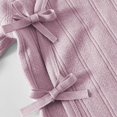 thumbnail image 2 of Jalioing Newborn Cotton Rompers Soft Comfortable Tie Side Bodysuit Solid Color Long Sleeve Romper for Baby Boy Girl, 2 of 6