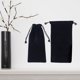 thumbnail image 5 of 4 bolsas de tela flocada negra para guardar relojes, joyas y joyas., 5 of 7