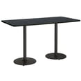 thumbnail image 7 of KFI Studios Mode 3' x 7' Dining Table, Grey Nebula, Black Base, 7 of 7