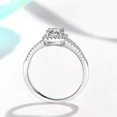 thumbnail image 5 of Handmade Round Cut 1ct Engagement CZ 925 Silver Womens Hollow Band Ring Size 4-9, 5 of 5