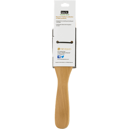 Firstline Sleek I Help You Smooth Things Over 8.5" Boar Detangling Finishing Hair Brush, Brown