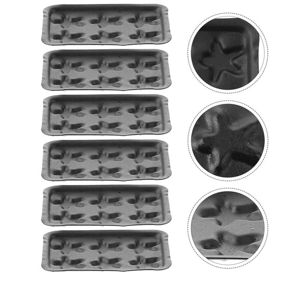 Homoyoyo 6-Piece Miniature Heart-Shaped Baking Pans Set, Baking Trays for Dollhouse and Decorative Use