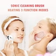 thumbnail image 5 of Limpiador facial de silicona suave resistente al agua con 9 velocidades ajustables y masaje calentado para una limpieza profunda, abrir los poros y promover la introducción de la esencia (rosa), 5 of 5