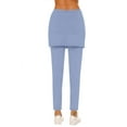 thumbnail image 6 of XFLWAM Skirted Leggings for Women Athletic Pickleball Tennis Golf Skorts Capris Elastic Waist Workout Gym Yoga Legging with Skirt Light Blue M, 6 of 6