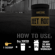 5% Nutrition Core Beet Root Pre Workout Supplement Powder, Natural Nitric Oxide Booster, Vegan Keto Sugar Free - 30 Servings (Fruit Punch)