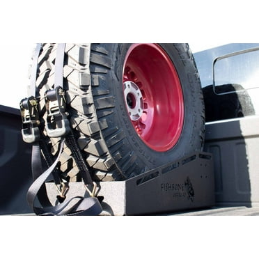 SmittyBilt Slant Back Tire Mount - SB76857-05 | Fits Up To 37" Tires, Matte Black, 3/16" Steel Construction