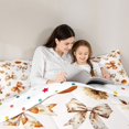 thumbnail image 4 of Manfei Autumn Pumpkin Bowknot King Size Comforter Sets,Maple Leaf Fall Comforters King Size,Reversible,3 Pieces,1 Comforter and 2 Pillowcases, 4 of 7