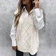 thumbnail image 2 of Suéter Chaleco Mujer Suéter de Punto Con Cuello en V Multicolor Sólido Casual Tops de Moda Odeerbi  ODB175427, 2 of 7