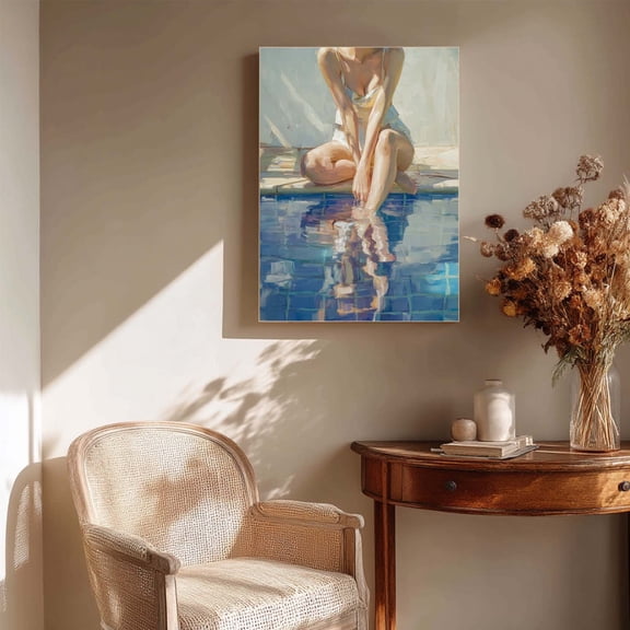 Canvas Painting Summer Girl Abstract Wall Art Pictures for Living Room Bedroom Decoration Canvas Pictures Poster Frameless
