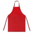 thumbnail image 1 of TOPTIE Colorful Cotton Canvas Kid's Aprons with Pocket, Artist Apron & Chef Apron (Red, 23"L x 17"W), 1 of 7
