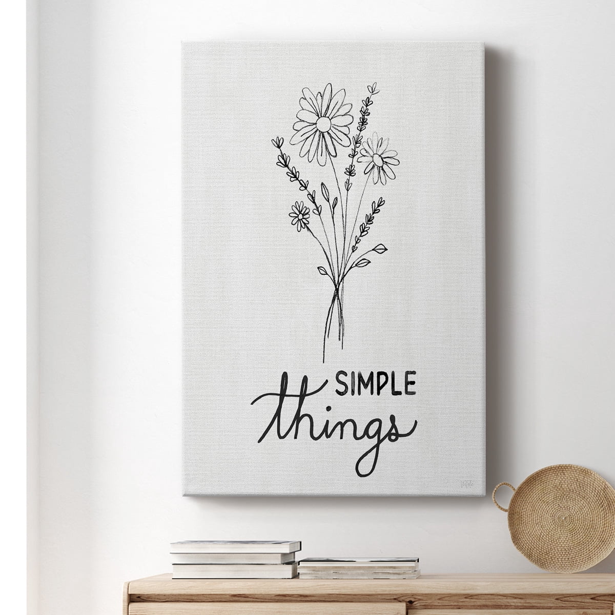 Simple Things Sketch Premium Gallery Wrapped Canvas - Ready to Hang