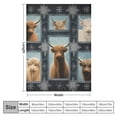 thumbnail image 4 of WERPE Cow Blanket for Girls Woman Highland Cow Throw Blanket Soft Warm Flannel Highland Cow Animals Theme Blanket Gifts for Adults Teenager Couch Sofa Bed&nbsp; White, 4 of 6