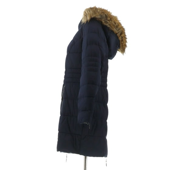 nuage faux fur hooded coat