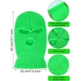 thumbnail image 3 of 3 Holes Full Face Cover Set of 3 Balaclava Knitted Neck Gaiter Ski Mask for Outdoor Sports Cycling, 3 of 5