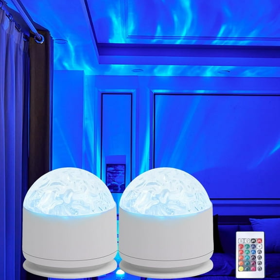 Aurora Light Projector, Rechargeable Ocean Wave & Northern Lights Projector with Remote Control, 16 Colors LED Galaxy Lamp for Bedroom Ceiling Decor