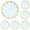 Blue, variant on ZFSBZBS1Pcs Blue Birthday Party Plates, Disposable Dessert Plates, Scalloped Gold Foil Edge Dinnerware Party Supplies for Birthday Weddings Parties